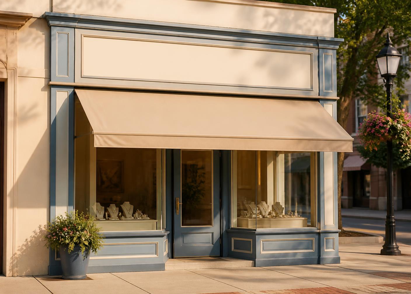 Storefront of a neighborhood jewelry and precious-metals buying shop